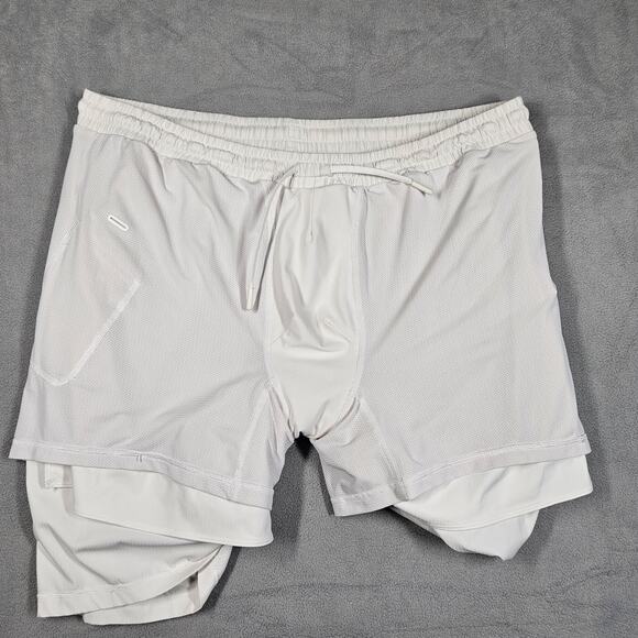 Lululemon Shorts Men’s Size XXL Pace Breaker Out Of Mind Liner White Athletic - Picture 9 of 14